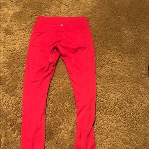 Red Lululemon Leggings